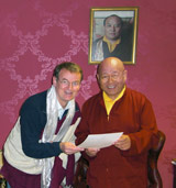 Renato Mazzonetto con Lama Yeshe Rinpoche